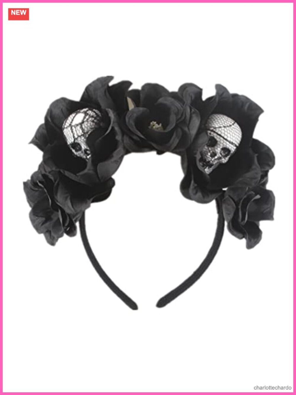 Halloween Skull Headband Gothic Day of Dead Headpiece Costume Hair Accessory